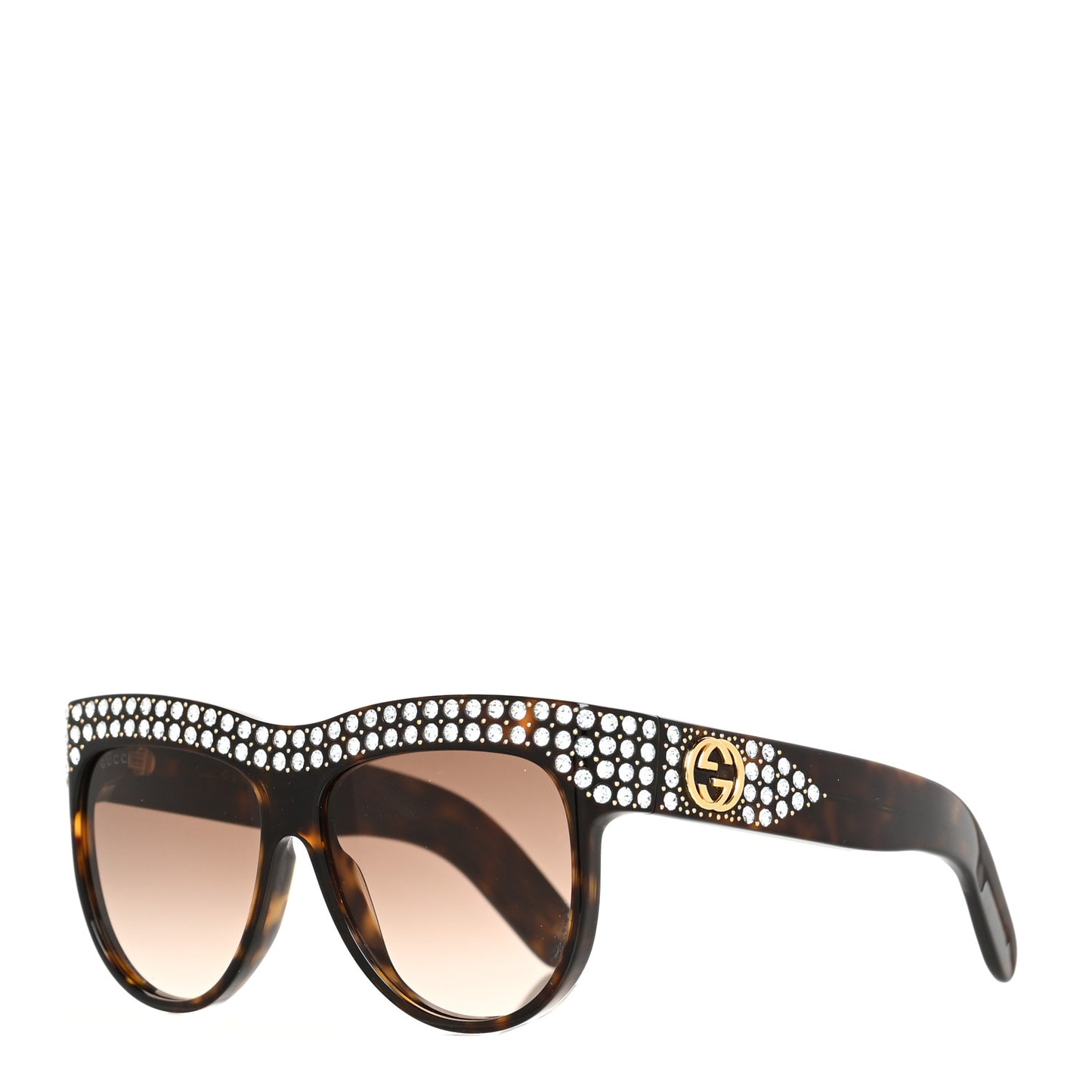 Acetate Crystal Sunglasses GG0147S Tortoise