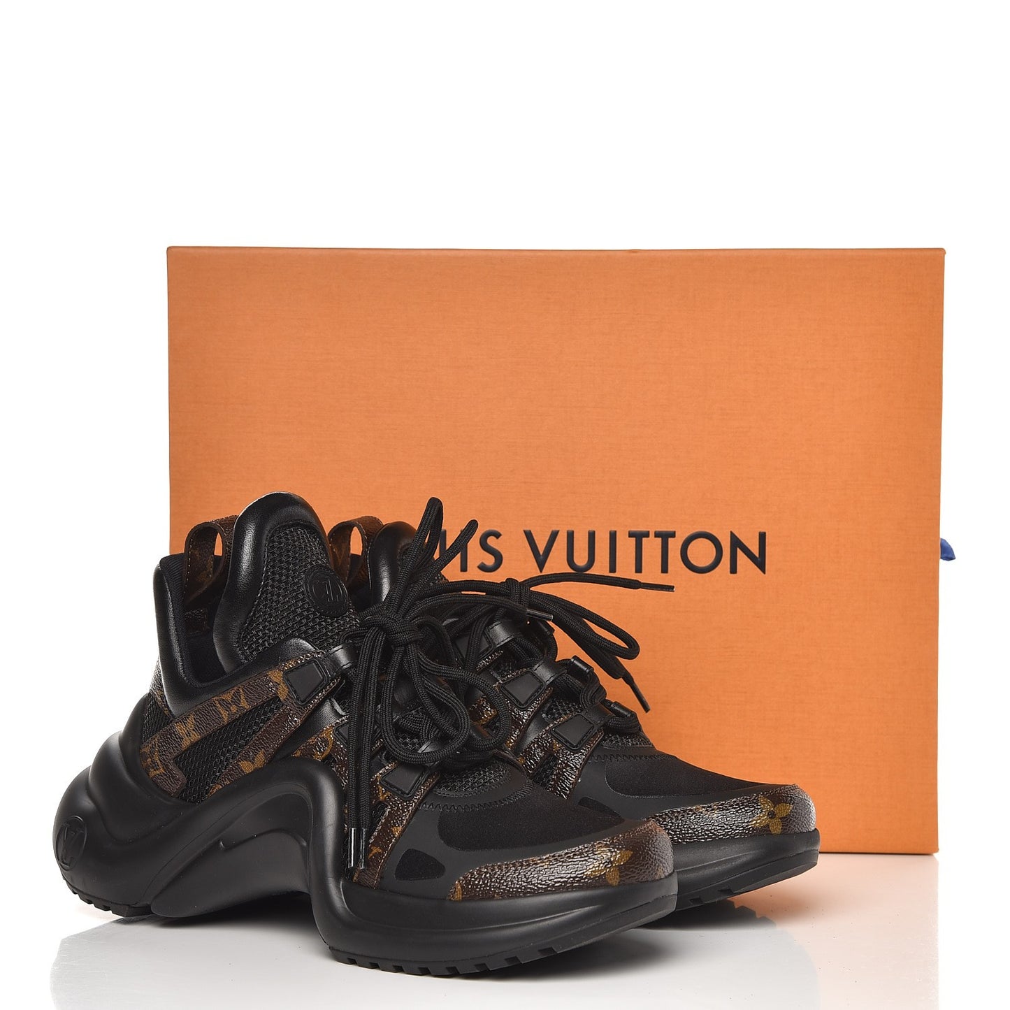 Calfskin Patent Monogram LV Archlight Sneakers 38 Black