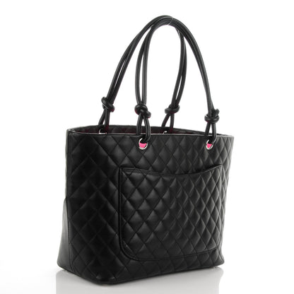 Chanel Calfskin Quilted Large Cambon Tote Black 3 of 7