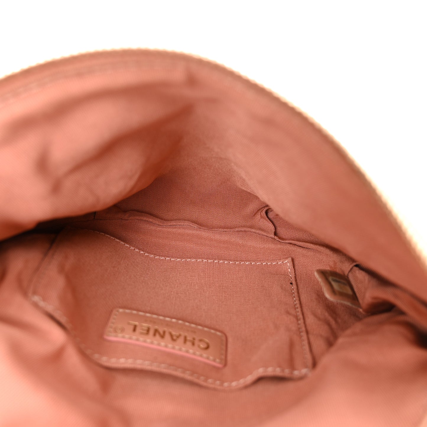 Calfskin Quilted Banane Waist Bag Fanny Pack Pink