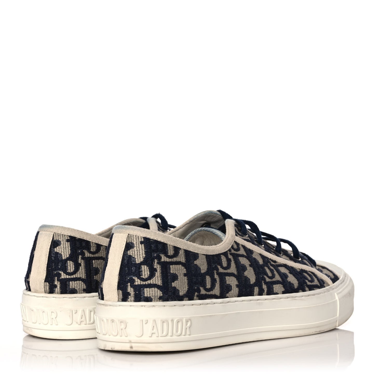 Canvas Oblique Walk'N'Dior Low Top Sneakers 39 Deep Blue