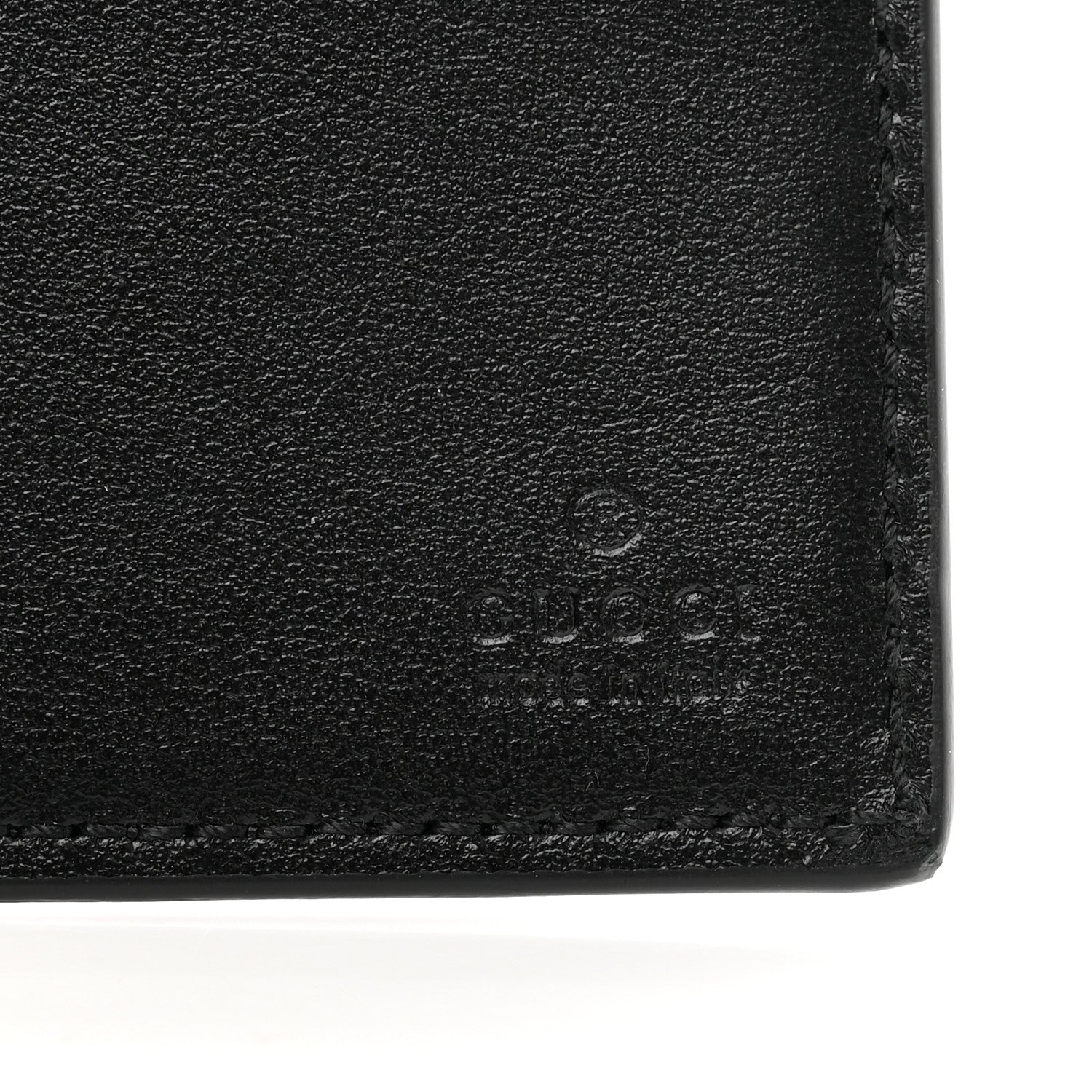 Gucci Calfskin GG Tennis Embossed Bi-Fold Wallet Black 6 of 6