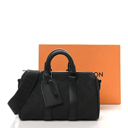 Louis Vuitton Monogram Taurillon Keepall Bandouliere 25 Black 10 of 10