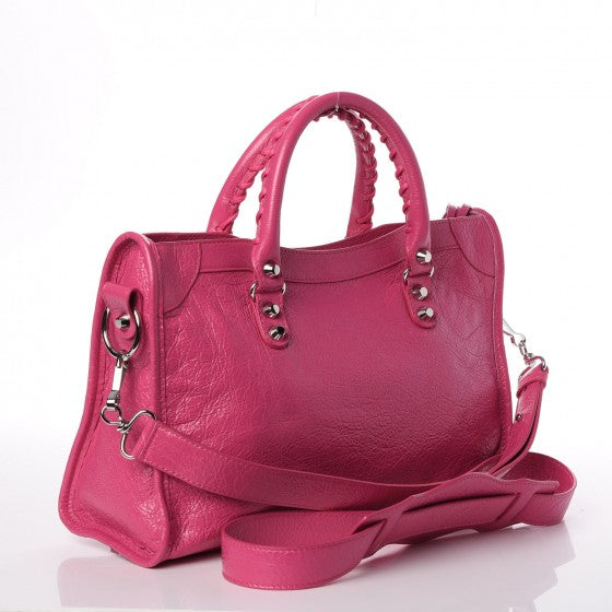 Agneau Classic Silver Hardware S City Rose Flamingo