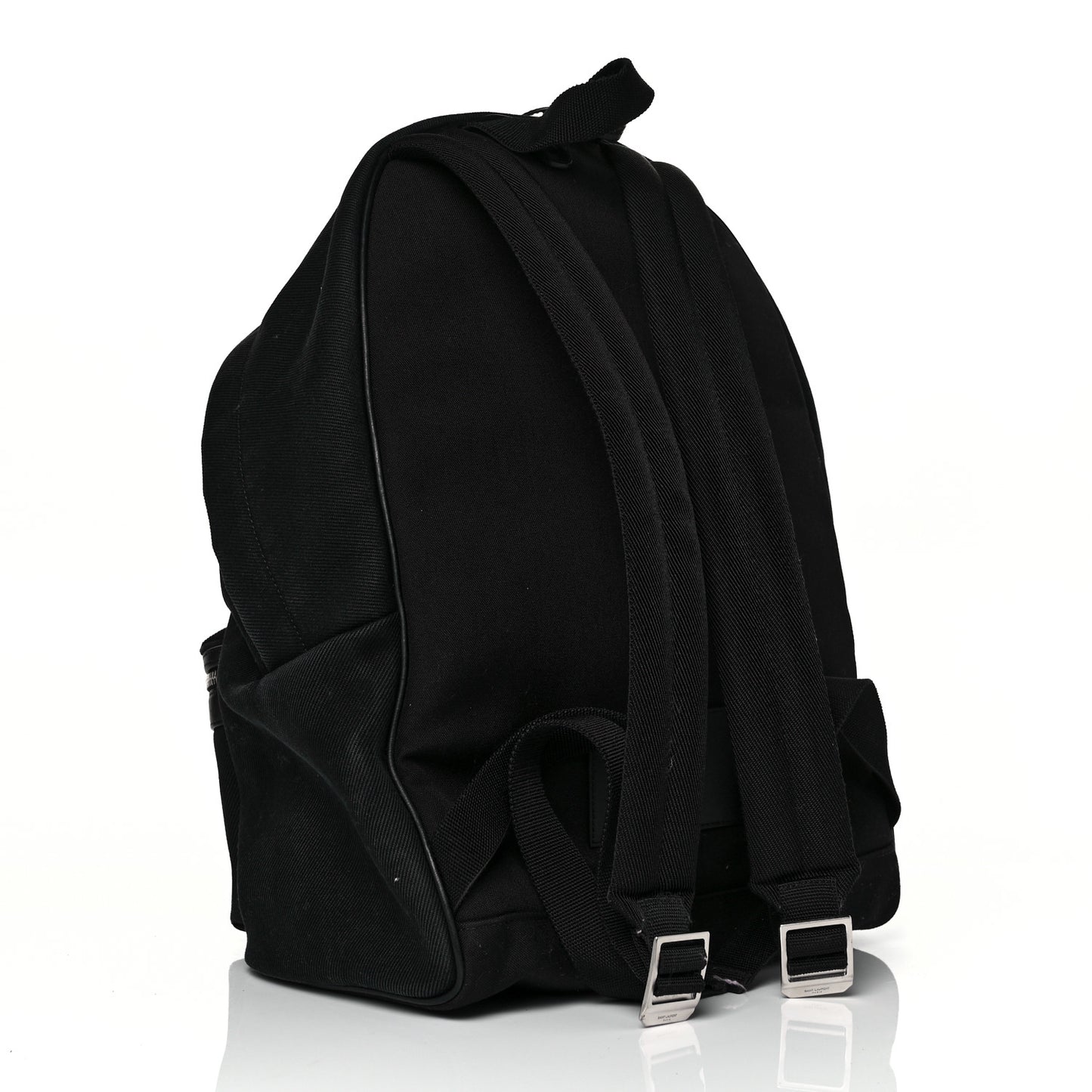 Canvas Signature Embroidered City Backpack Black
