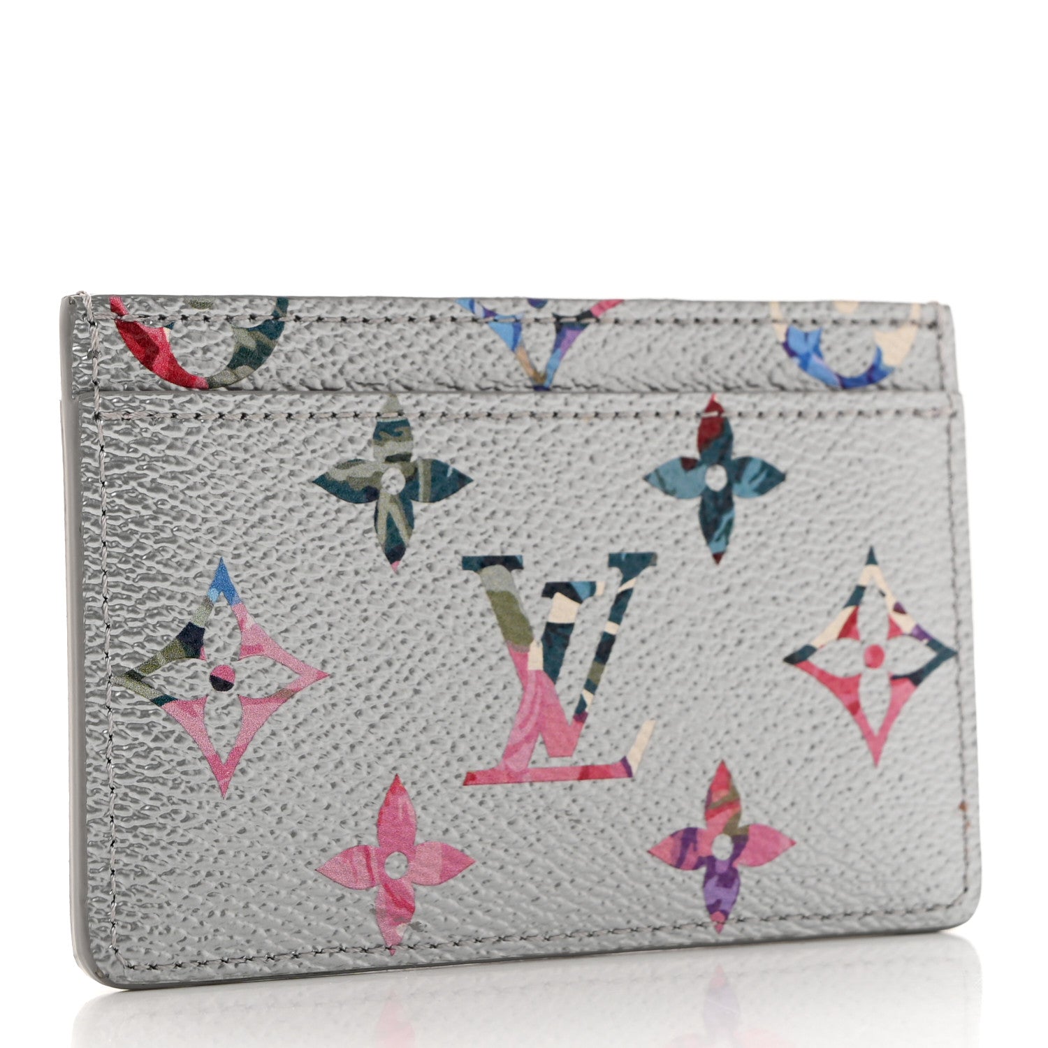 Louis Vuitton Metallic Monogram LV Garden Card Holder Silver 3 of 7
