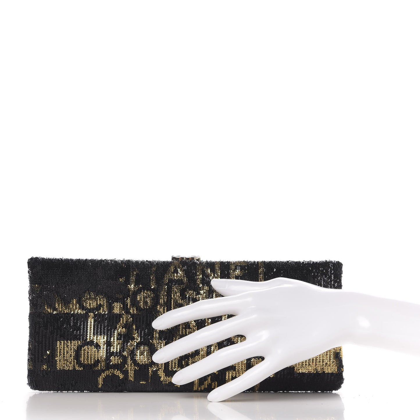 Sequin La Pausa Clutch Black Gold