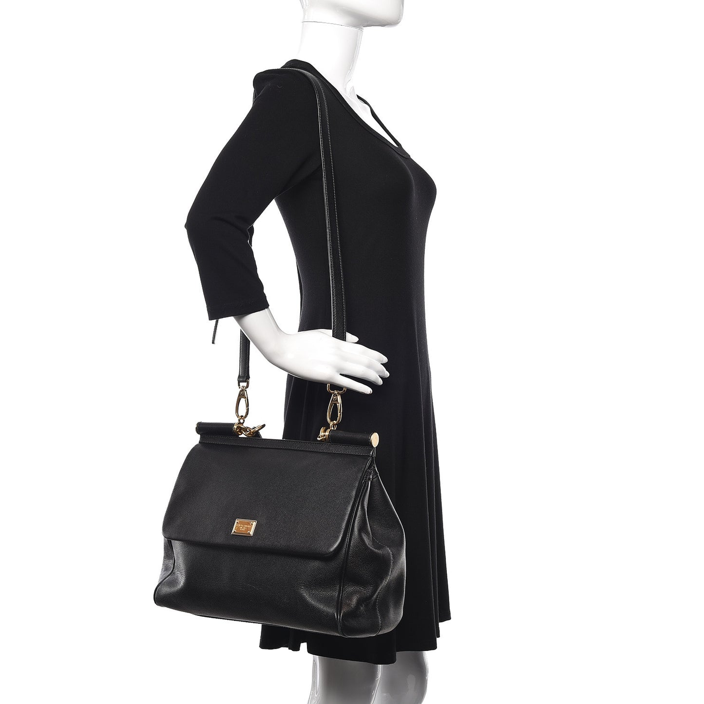 Dauphine Large Miss Sicily Satchel Black