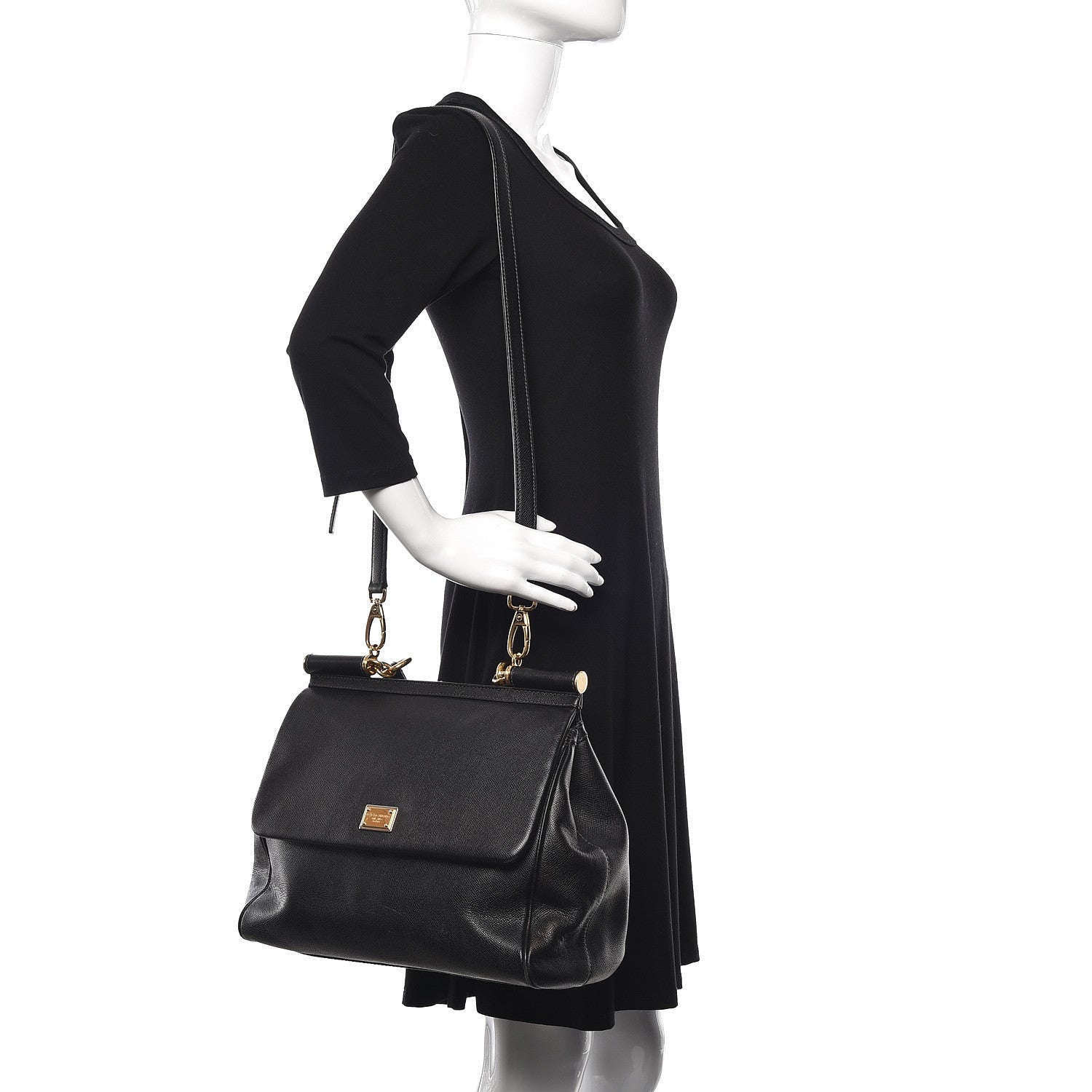 Dolce & Gabbana Dauphine Large Miss Sicily Satchel Black 2 of 13