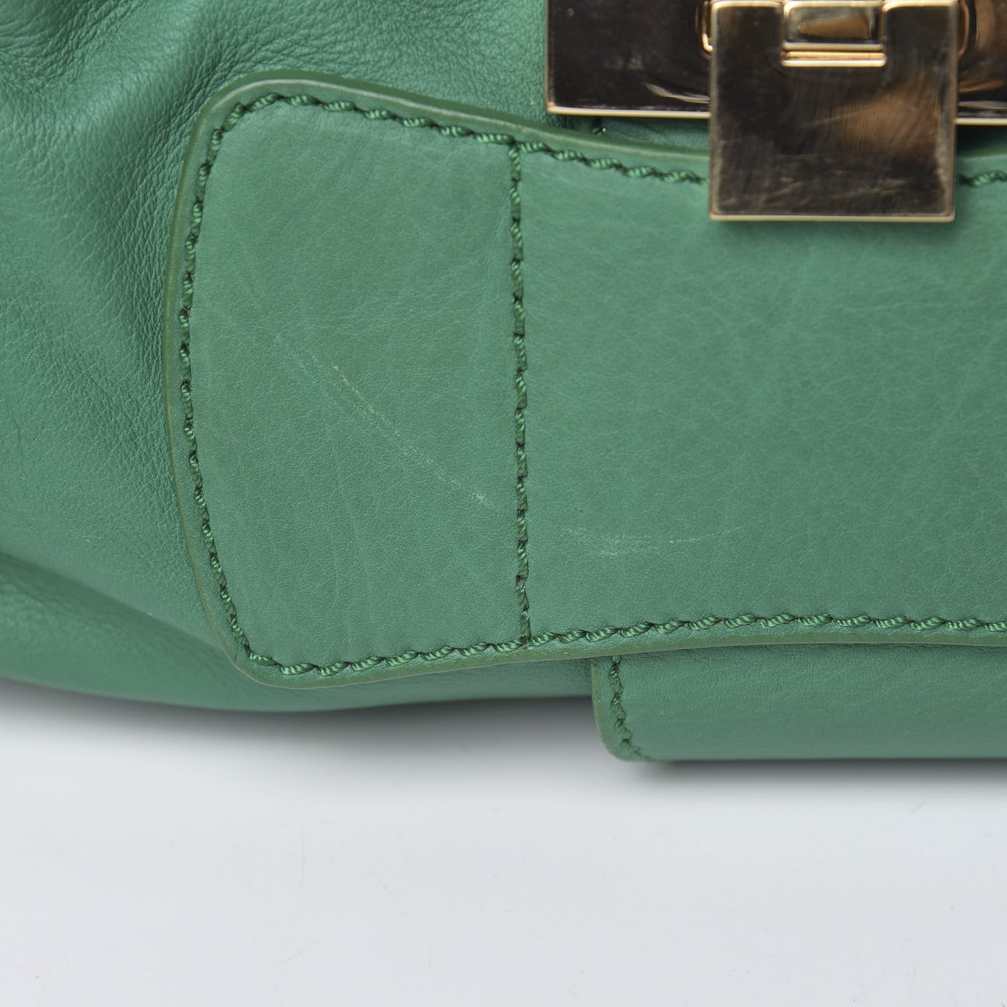 Calfskin Ramona Tote Green
