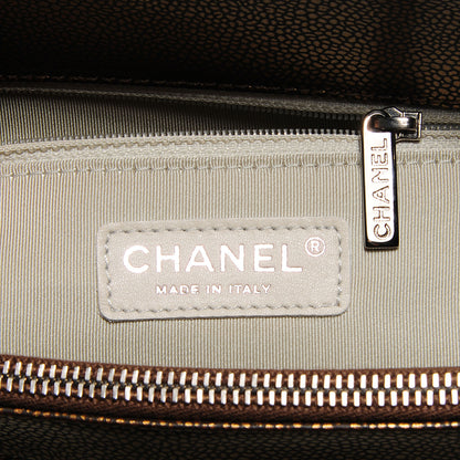 Chanel Metallic Caviar Grand Shopping Tote GST Khaki 6 of 9
