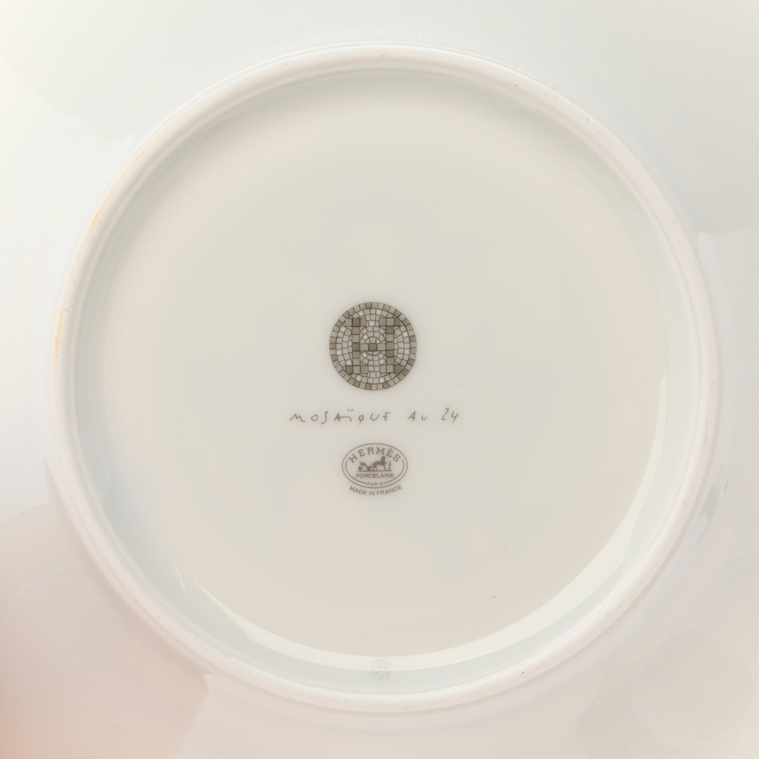 Hermes Porcelain Mosaique Au 24 Platine Breakfast Cup And Saucer Set Of 2 6 of 9