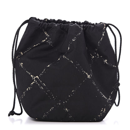 Chanel Nylon Travel Drawstring Bag Black 1 of 9