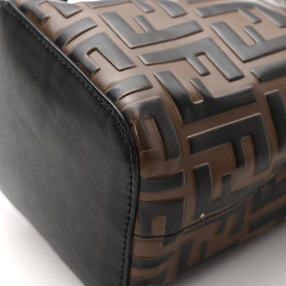 Fendi Vitello Liberty F is Fendi Bi-Color FF 1974 Embossed Mini Mon Tresor Bucket Bag Maya Black 13 of 13