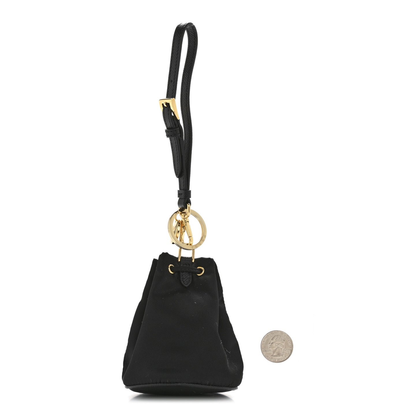 Re-Nylon Mini Icon Keychain Charm Black
