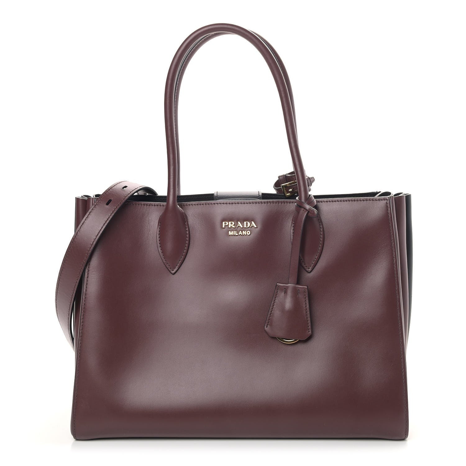 Prada City Calf Bibliotheque Tote Granato Black 1 of 10