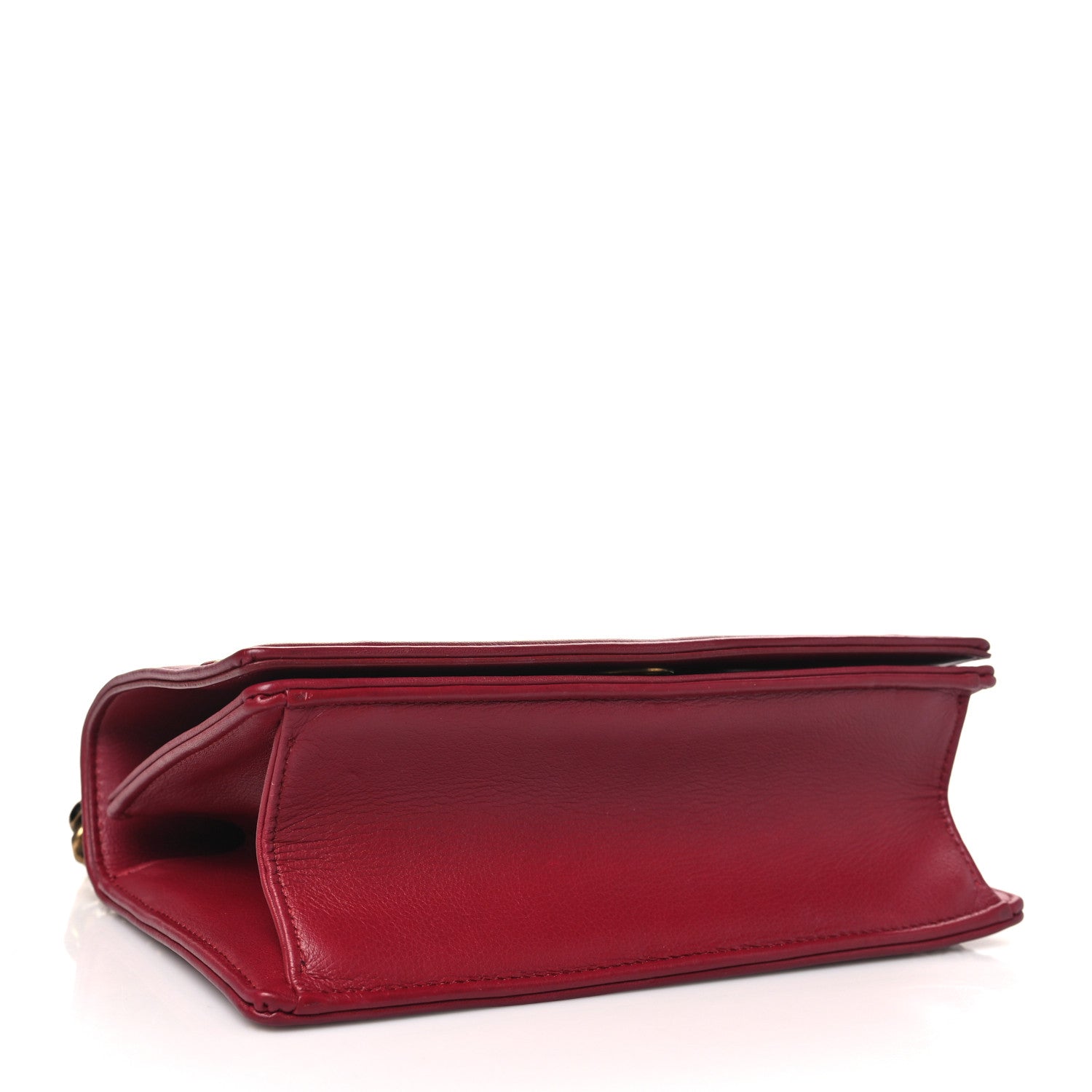 Christian Dior Calfskin Studded Small Diorama Flap Bag Burgundy 4 of 10