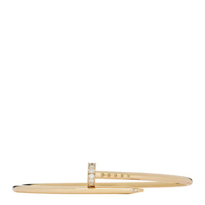 Cartier 18K Yellow Gold Diamond Small Juste Un Clou Bracelet 16 1 of 5