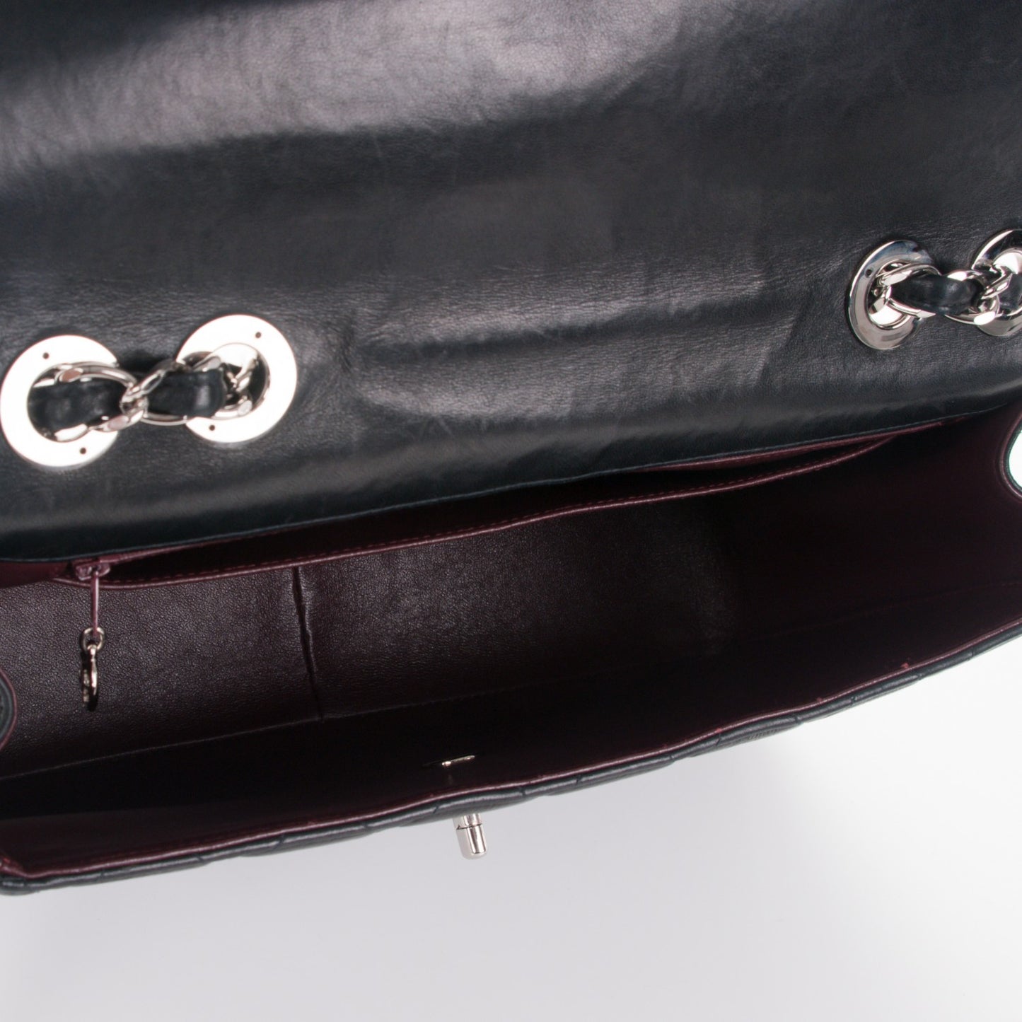 Lambskin Quilted Jumbo Single Flap Black