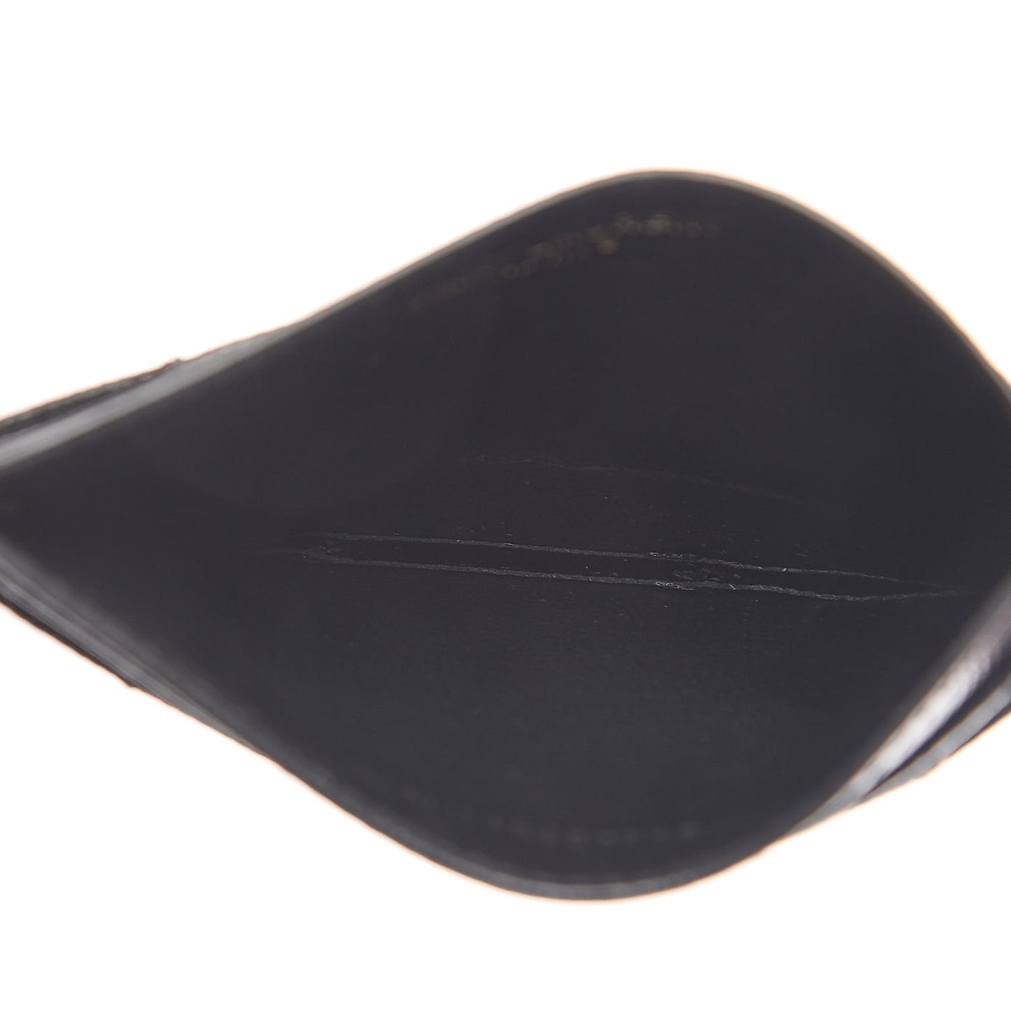 Grain De Poudre Matelasse Chevron Monogram Credit Card Case Black
