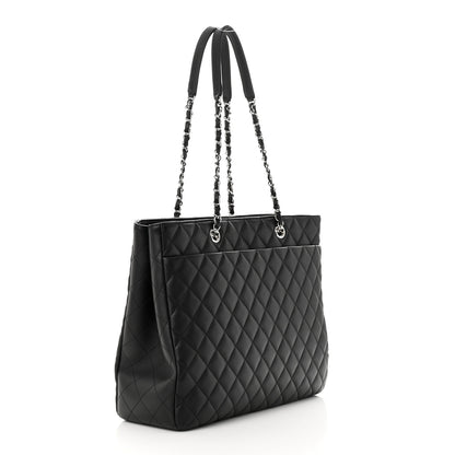 Chanel Calfskin Quilted Large Classic Shopping Tote Black 3 of 10