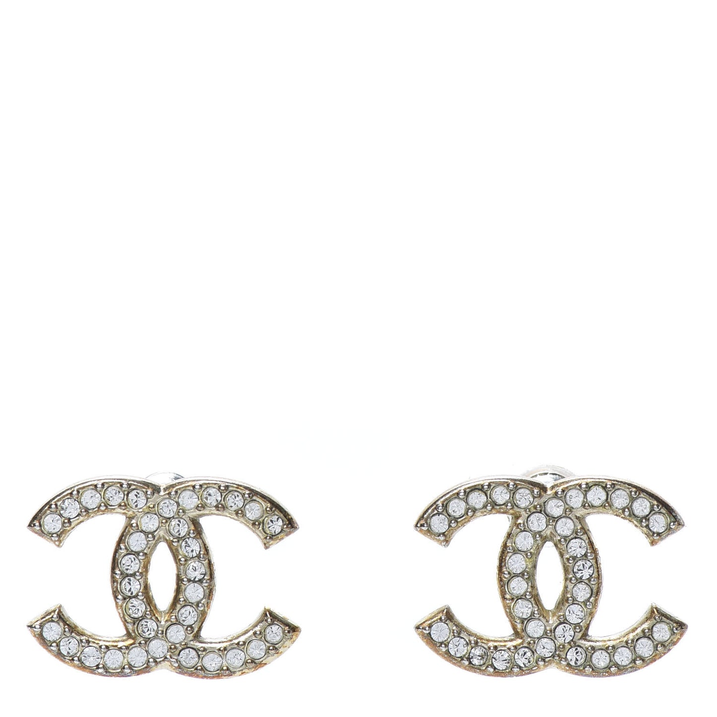 Crystal CC Earrings Gold