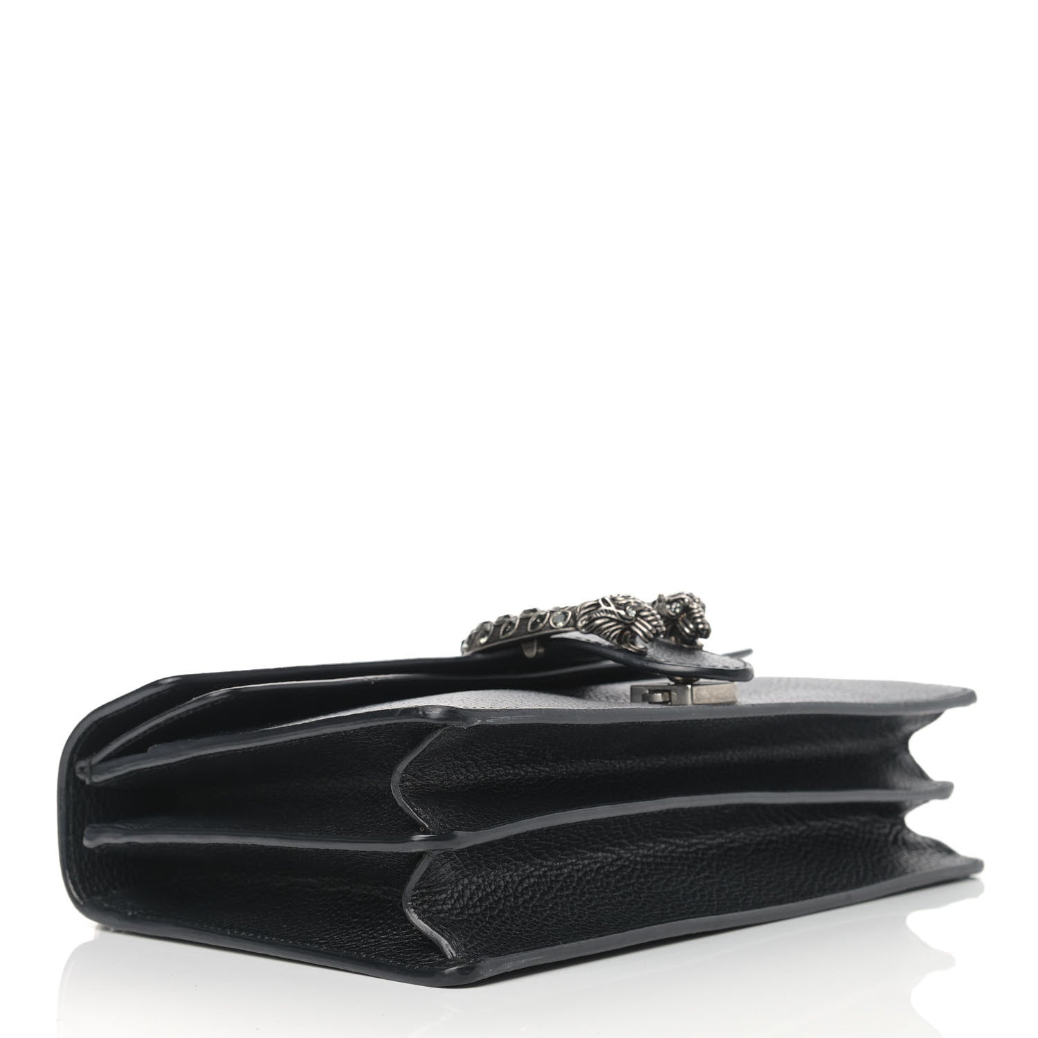 Gucci Pebbled Calfskin Small Dionysus Shoulder Bag Black 4 of 12