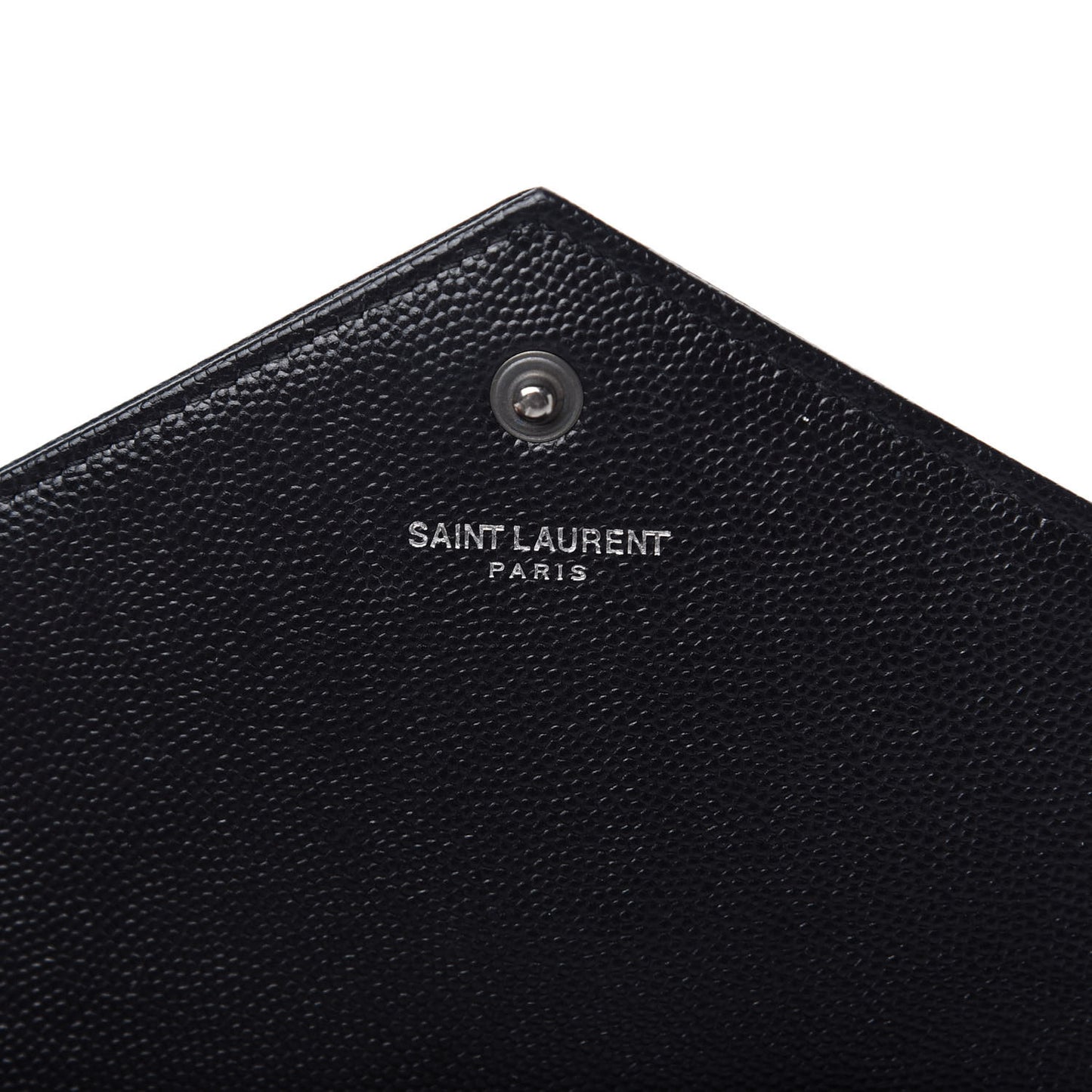 Grain De Poudre Matelasse Chevron Monogram Chain Wallet Black