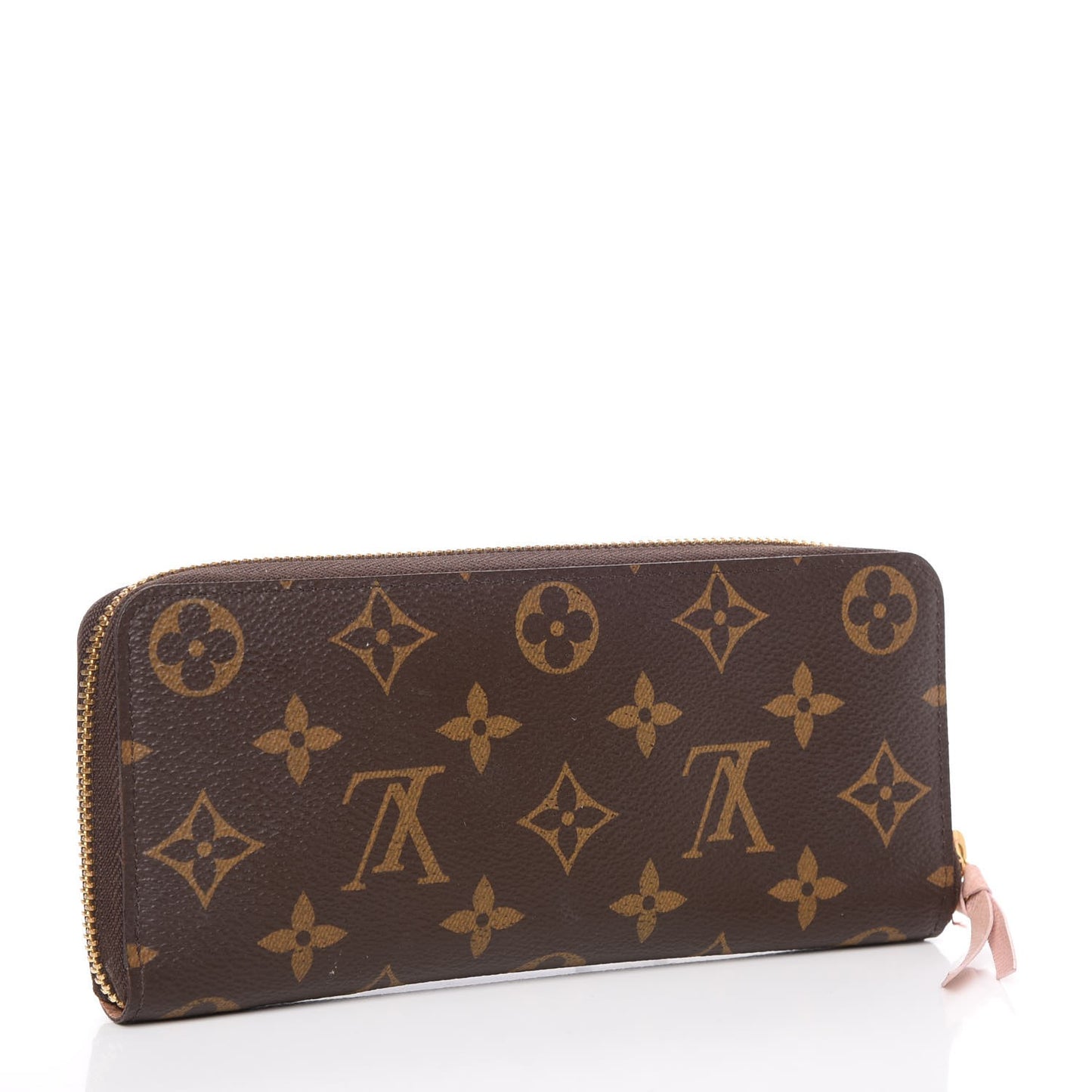 Monogram Clemence Wallet Rose Ballerine