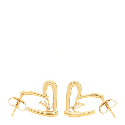 Louis Vuitton Fall In Love Heart Earrings PM Gold 2 of 10