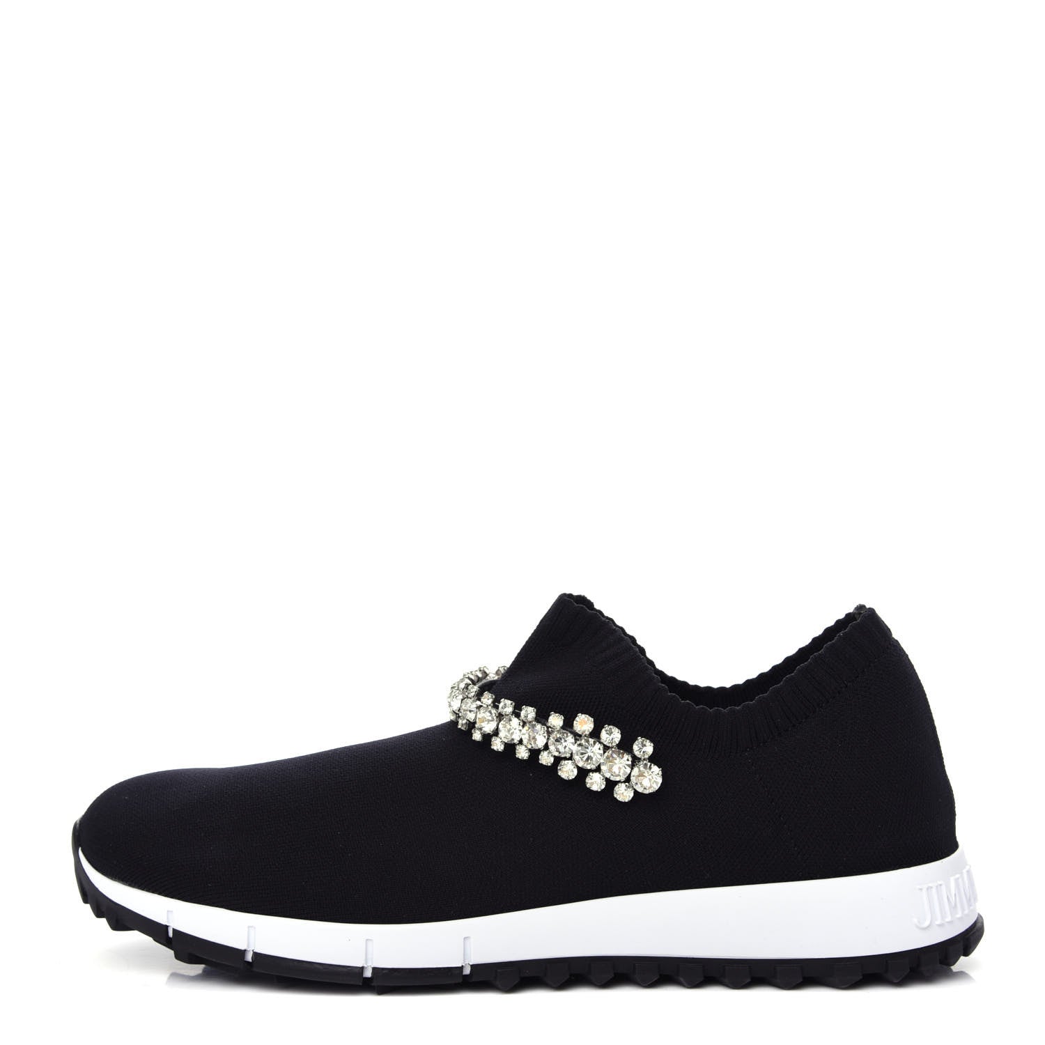 Jimmy Choo Knit Crystal Verona Sneaker 37.5 Black 1 of 10