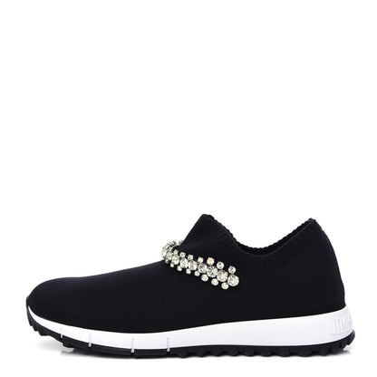 Jimmy Choo Knit Crystal Verona Sneaker 37.5 Black 1 of 10