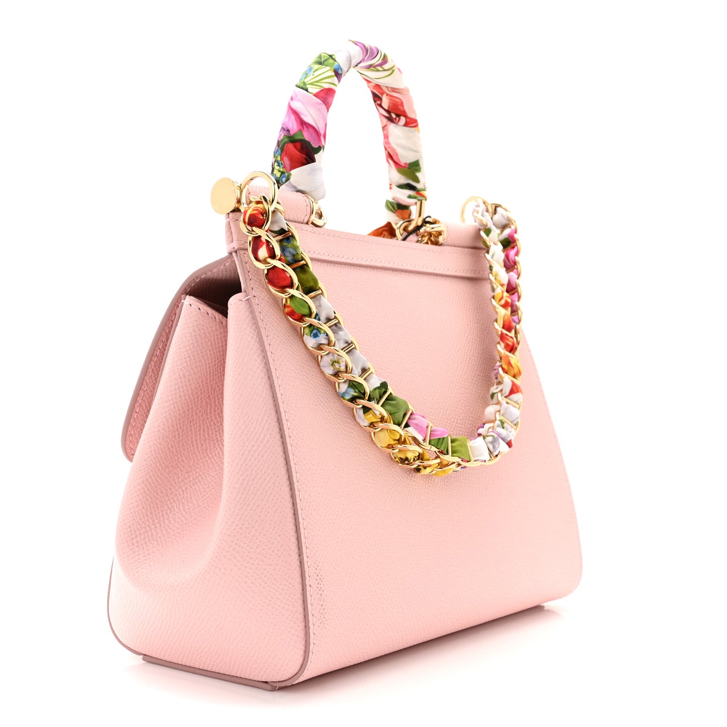 Dauphine Small Miss Sicily Satchel With Scarf Pink