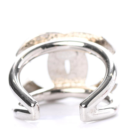 Chanel Crystal CC Ring 52 Silver 3 of 4