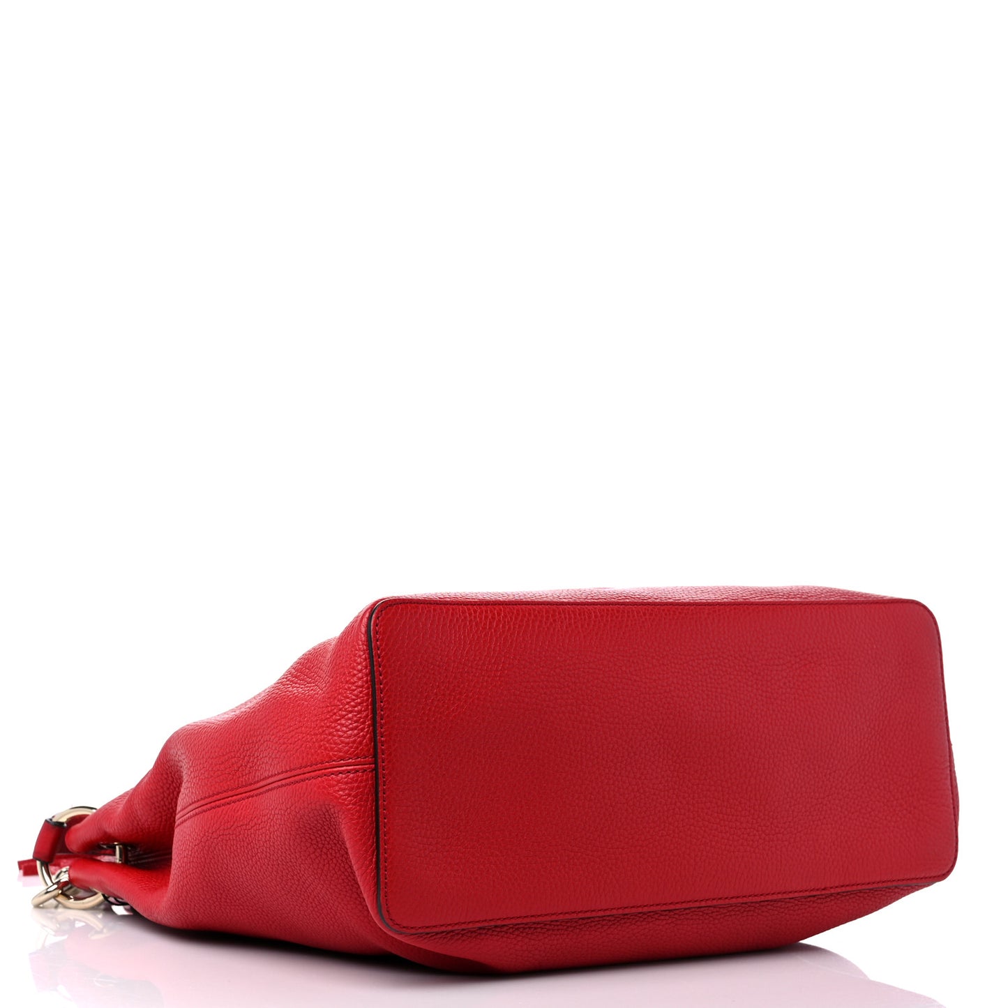 Pebbled Calfskin Large Soho Hobo Tabasco Red