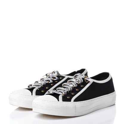 Christian Dior Canvas Walk'N'Dior Low Top Sneakers 38 Black 3 of 14