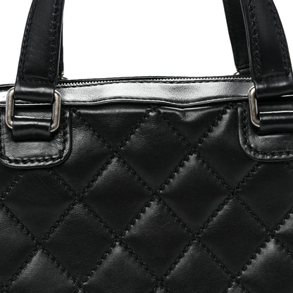 Chanel Calfskin Quilted Top Handle Bag Black 8 of 10