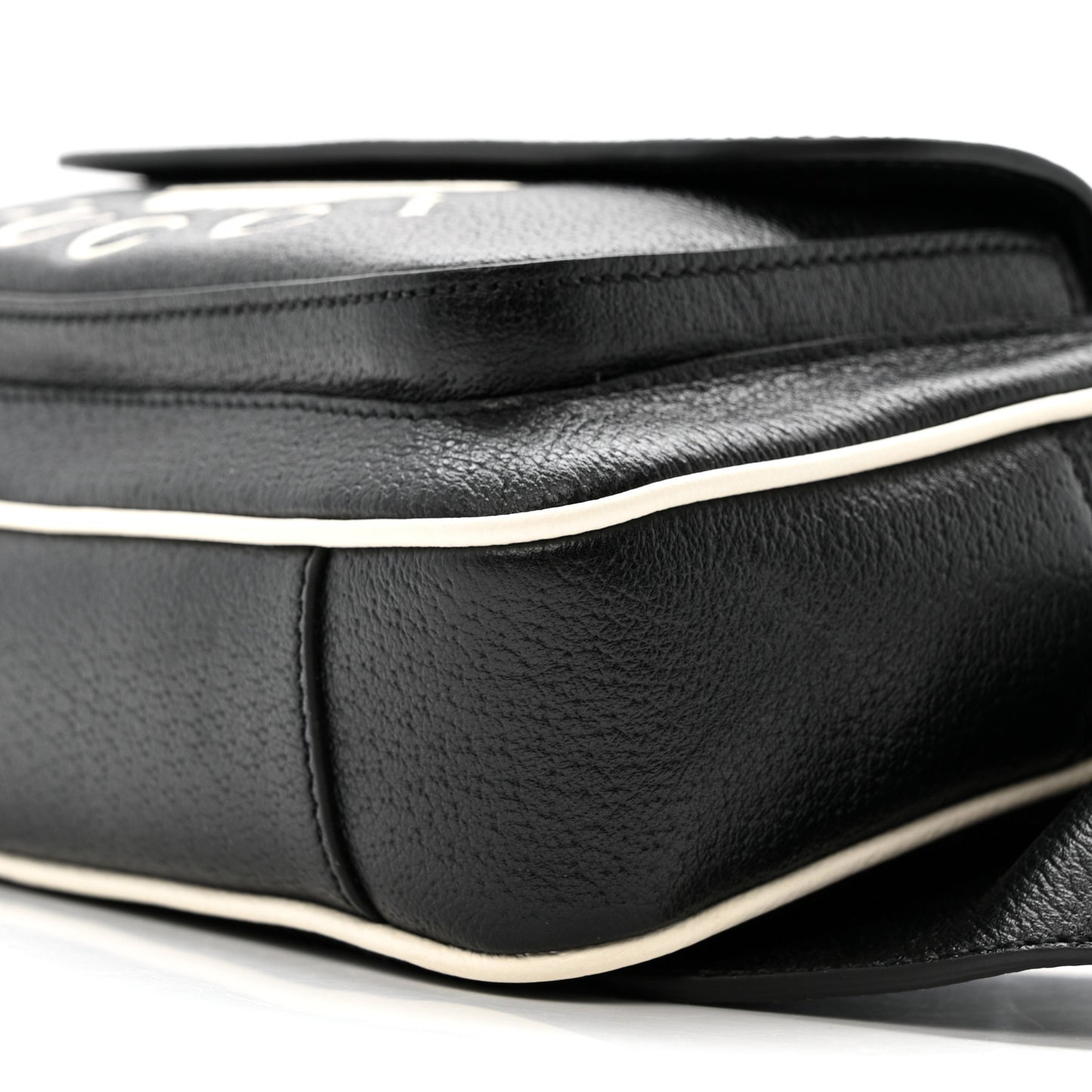 X ADIDAS Textured Dollar Calfskin Belt Bag Black