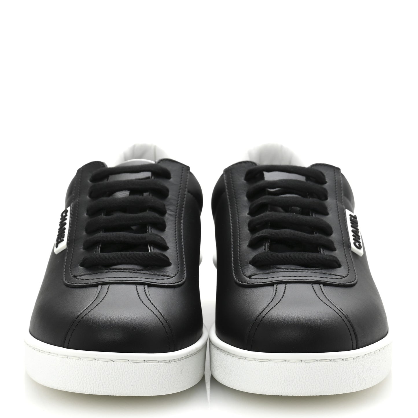 Calfskin CC Womens Sneakers 38.5 Black