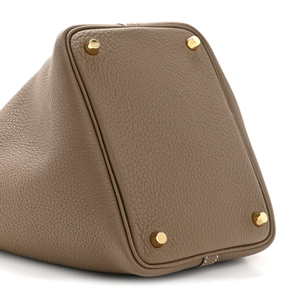 Hermes Taurillon Clemence Picotin Lock 18 PM Etoupe 9 of 14