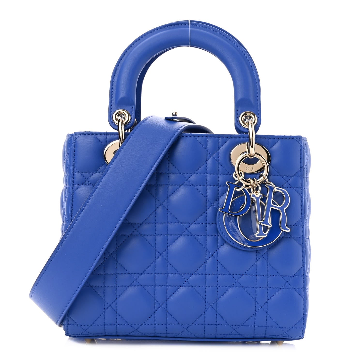 Christian Dior Lambskin Cannage Small My ABCDior Lady Dior Blue 1 of 11