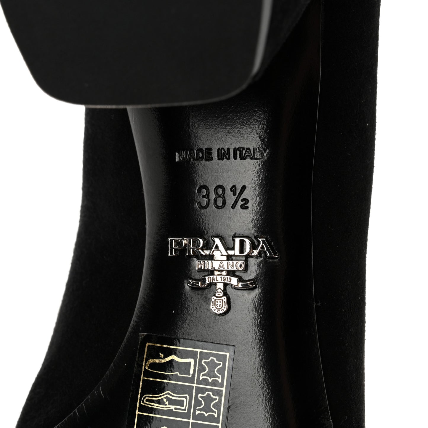 Suede Block Heel Pump 38.5 Black