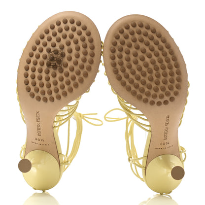 Bottega Veneta Nappa Dot Ankle Tie Sandals 38.5 Moon Beam 5 of 8