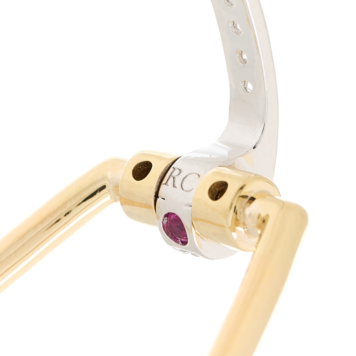 18K Yellow White Gold Diamond Classica Parisenne Drop Earrings