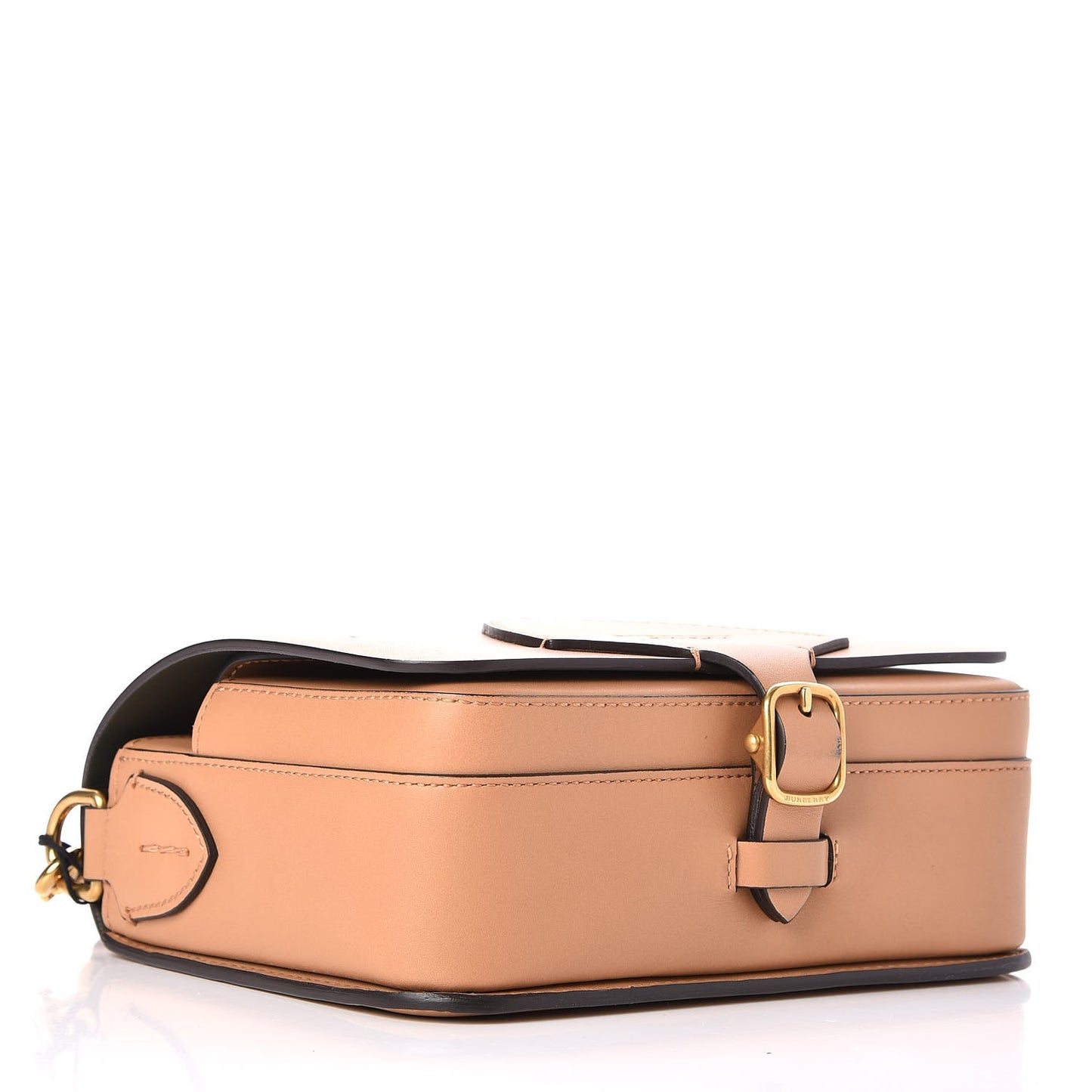 Calfskin Square Satchel Camel