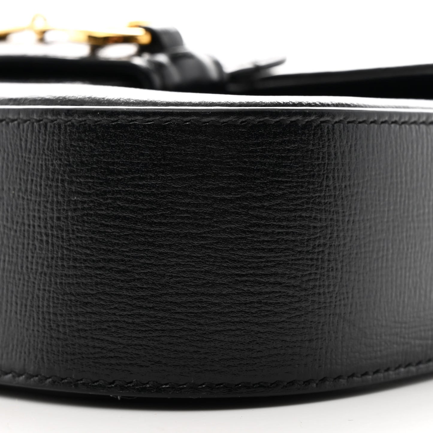 Azalea Calfskin Web Mini Horsebit 1955 Shoulder Bag Black