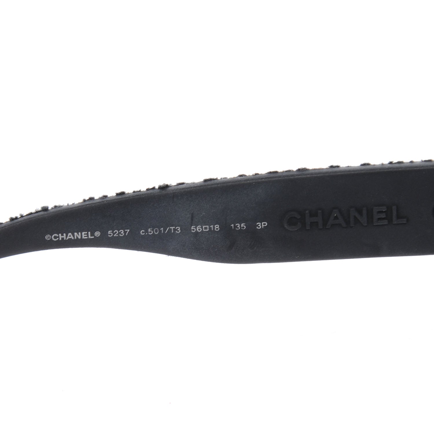 Chanel Acetate Tweed Boy Sunglasses Black 4 of 5