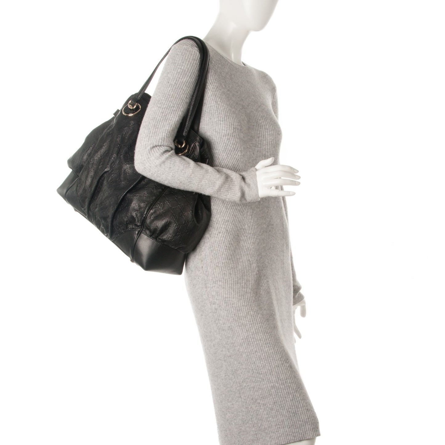 Guccissima Full Moon Tote Black