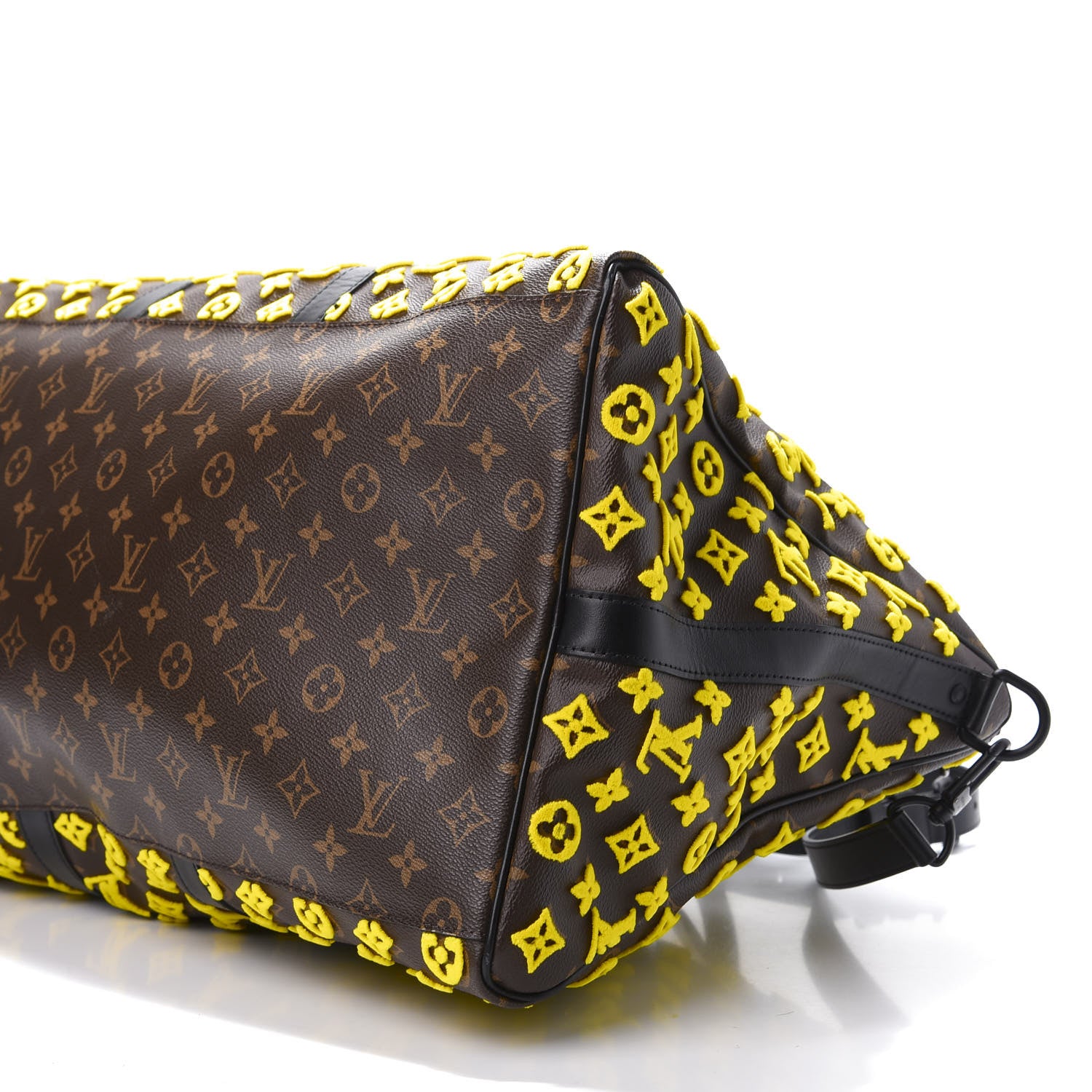 Louis Vuitton Monogram Tuffetage Keepall Triangle Bandouliere 50 Jaune 8 of 12