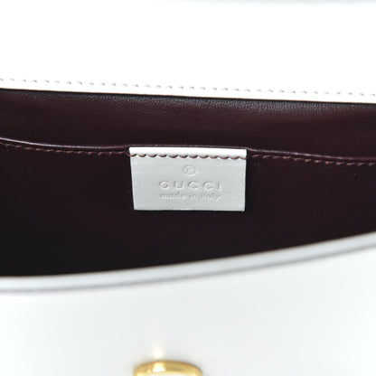 Gucci Shibuya Calfskin Small Zumi Top Handle Shoulder Bag Mystic White 8 of 10